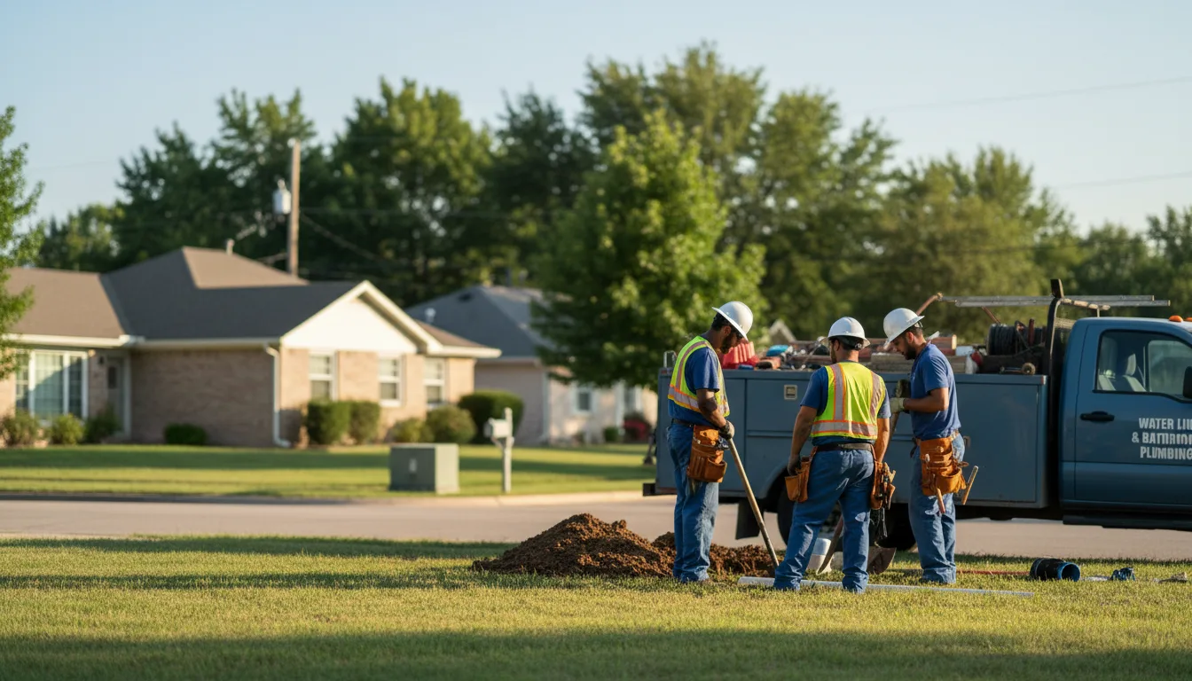 Residential water line and bathroom plumbing service in Stockton, MO